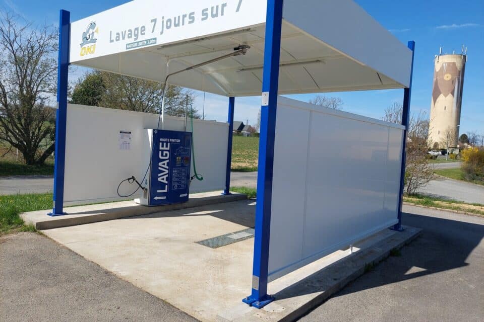 La nouvelle station de lavage automobile Oki à Thiron-Gardais.