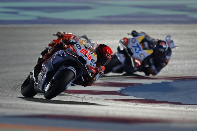 Le pilote espagnol Marc Marquez (Ducati-Gresini) lors du Grand Prix du Qatar disputé sur le circuit de Lusail le 10 mars 2024.